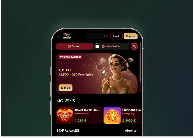Spinogambino app